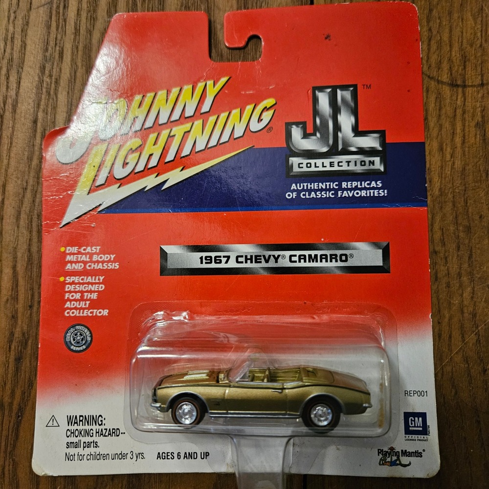 Johnny Lightning 1967 Chevy Camaro Gold JL Collection 1:64 Diecast New 405-02